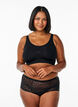 Hipster period briefs in mesh with heart details, Black, Model image number 0