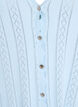 Cardigan with eyelet embroidery and wavy edges, Light Blue, Packshot image number 2