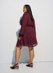 Dress in a lightweight woven fabric with ruffles and a tie-belt, Red, Model image number 2