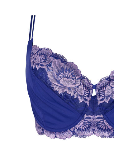 Full cover bra with underwire and lace, Clematis Blue ASS, Packshot image number 2