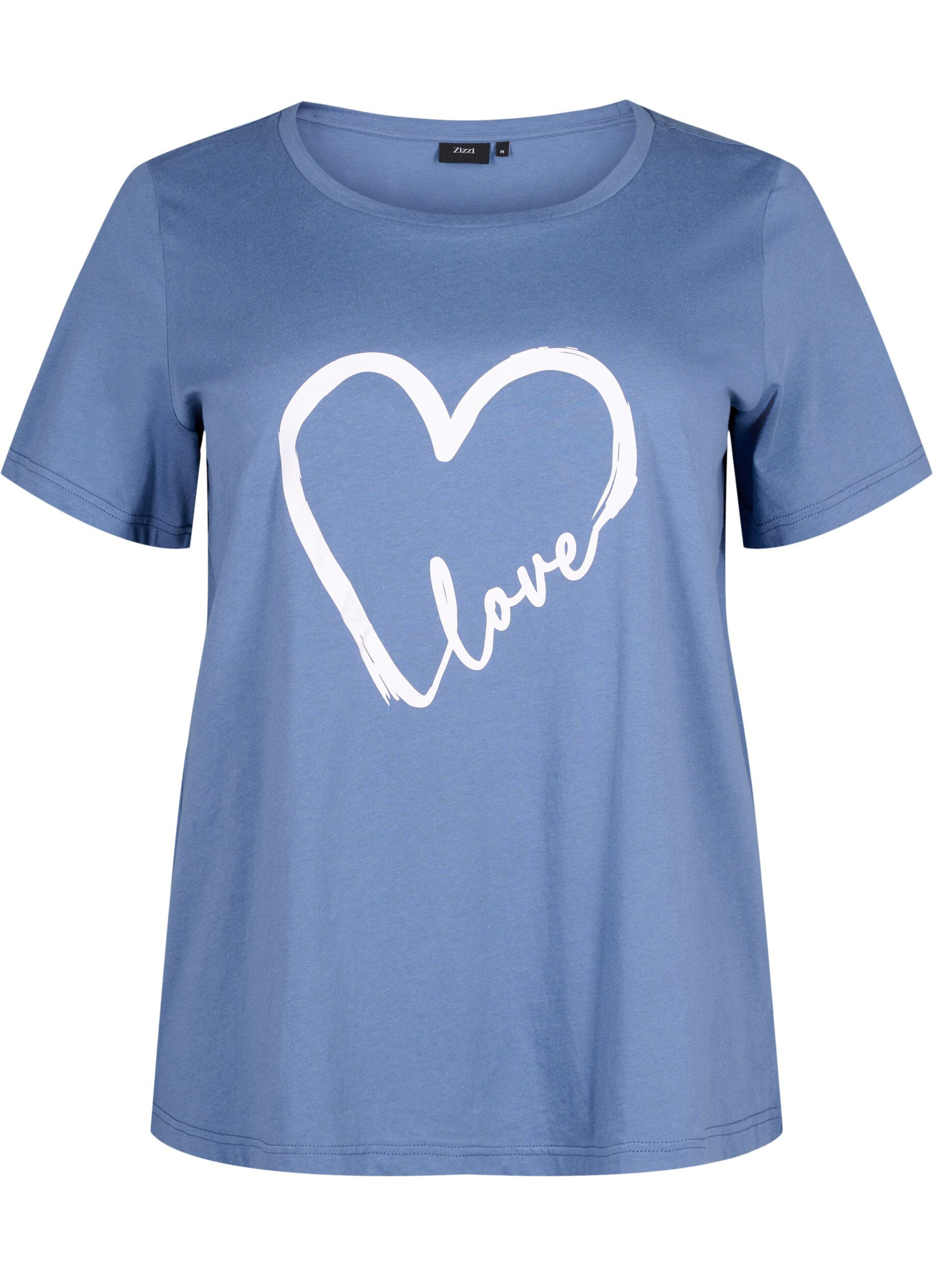 Zizzifashion Crew neck cotton T-shirt with print, Moonlight W.Heart L., Packshot image number 0