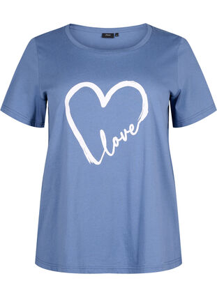 Crew neck cotton T-shirt with print, Moonlight W.Heart L., Packshot image number 0
