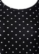 Viscose midi dress with short sleeves, Black Dot, Packshot image number 2