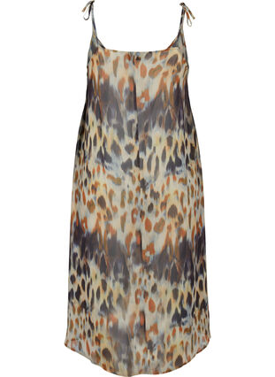 Leopard printed beach dress with straps, Abstract Leopard, Packshot image number 1