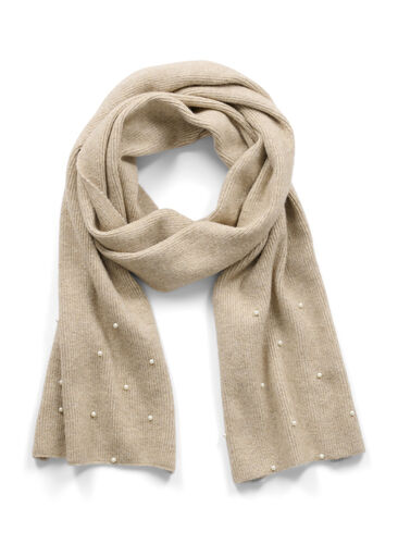 Knitted scarf with pearls, Nomad, Packshot image number 0