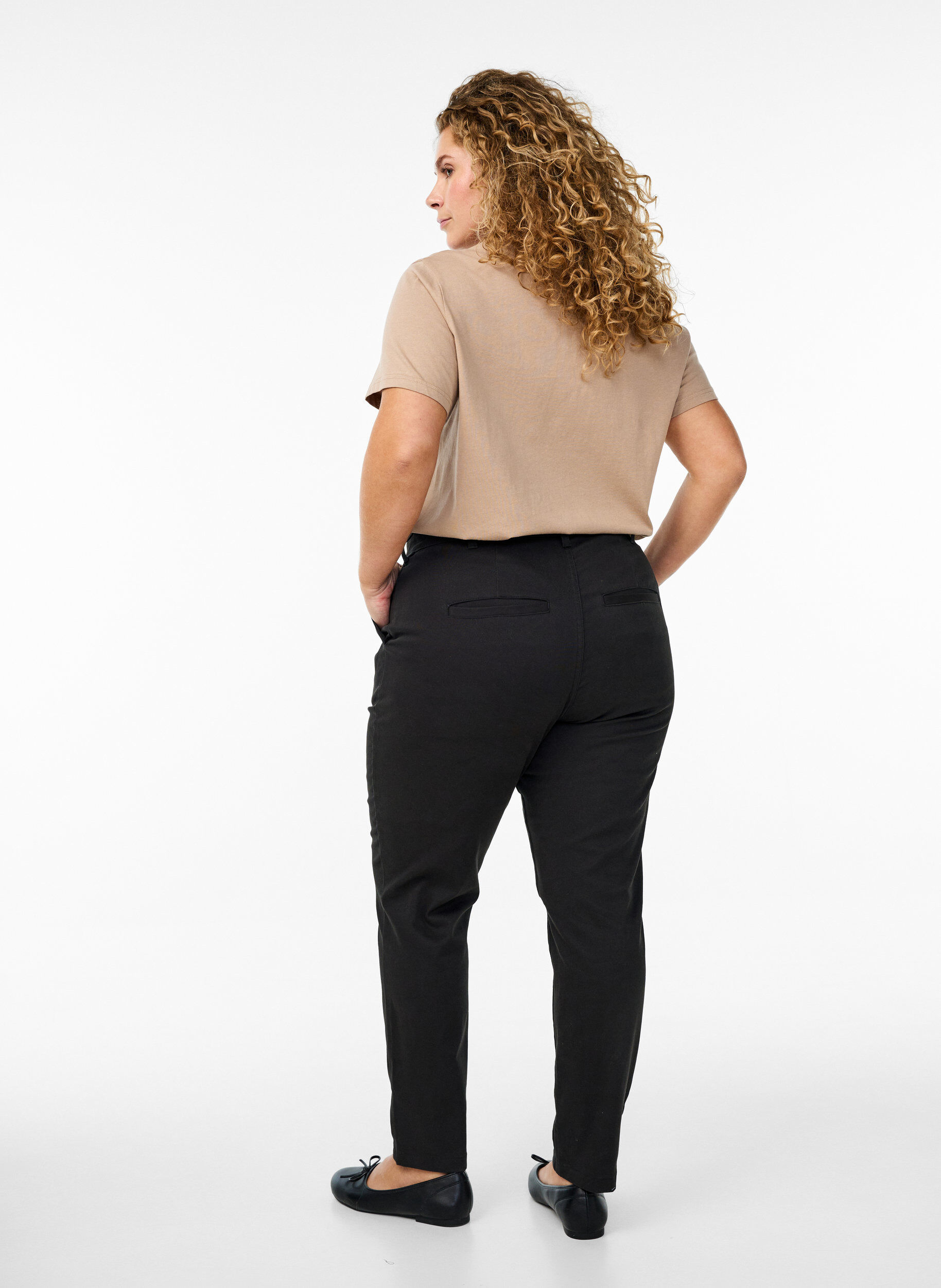Zizzifashion Cotton chinos, Black, Model image number 1