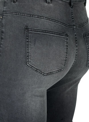 Tight-fitting jeans with rip details, Grey Denim, Packshot image number 3