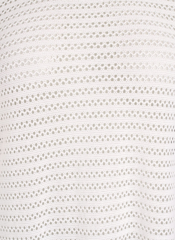 Beach dress with eyelet embroidery and long sleeves, Beige, Packshot image number 2