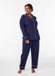 Cotton pyjama trousers with high waist, Blue, Model image number 0