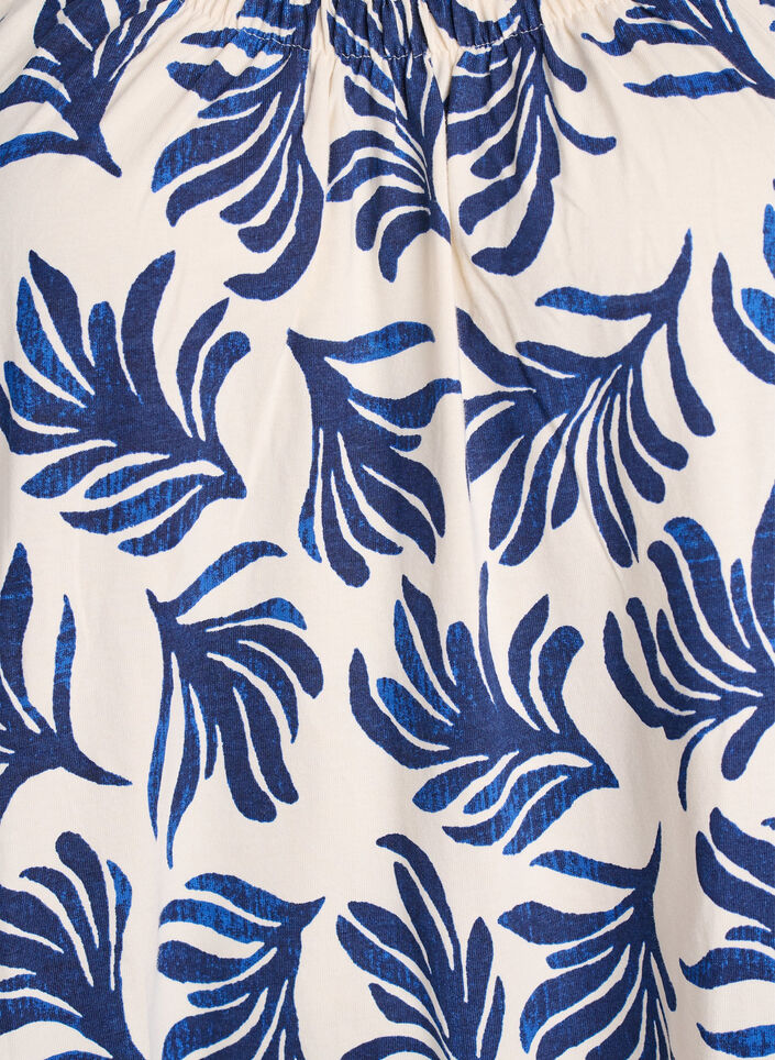 Knee-length strap dress in organic cotton, White, Packshot image number 2