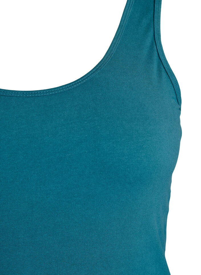 Cotton basic top, Green, Packshot image number 2