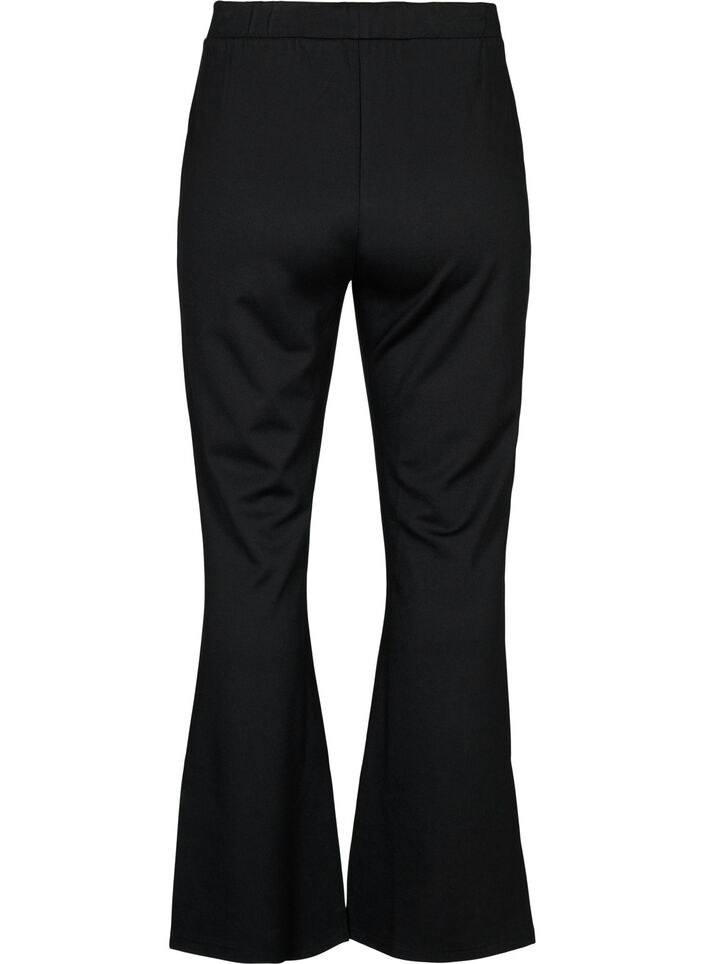 Bootcut trousers in viscose mix, Black, Packshot