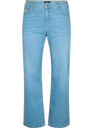 High-waisted Gemma jeans with straight fit, Light blue, Packshot