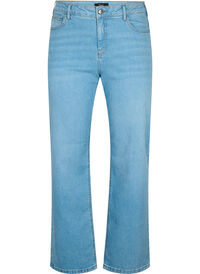 High-waisted Gemma jeans with straight fit