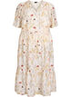 Floral midi dress with an A-line shape, Beige, Packshot image number 0