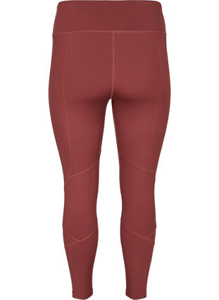 Solid-coloured gym leggings, Sable, Packshot image number 1