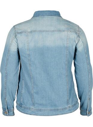 Light denim jacket with chest pockets, Light blue denim, Packshot image number 1