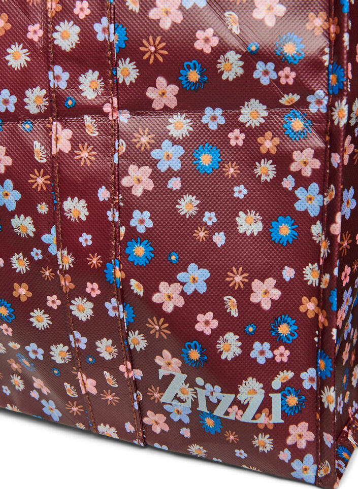 Shopping bag with zipper, Brown, Packshot image number 2
