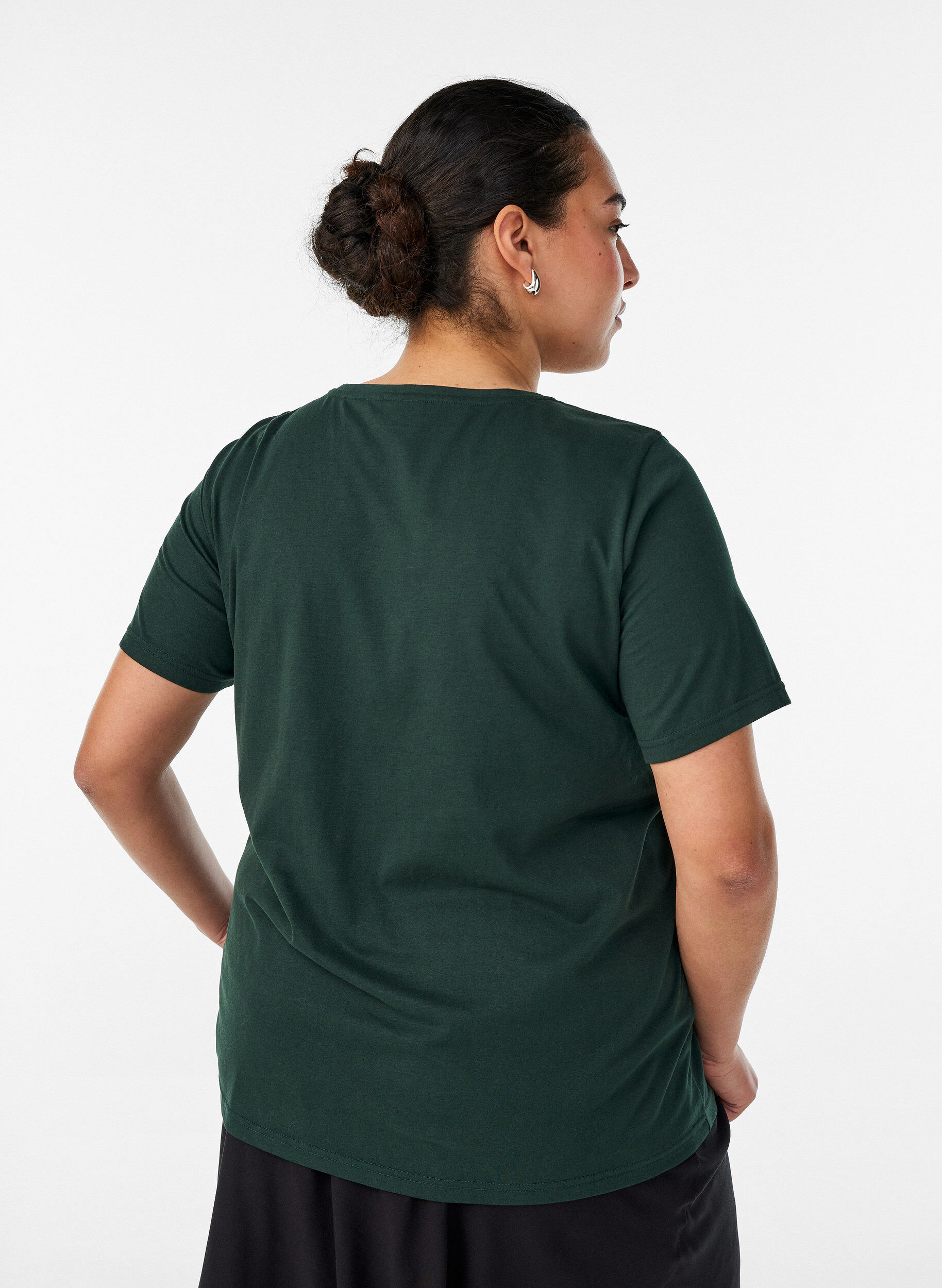 ZizzifashionT-shirt with motif, Green, Model image number 2