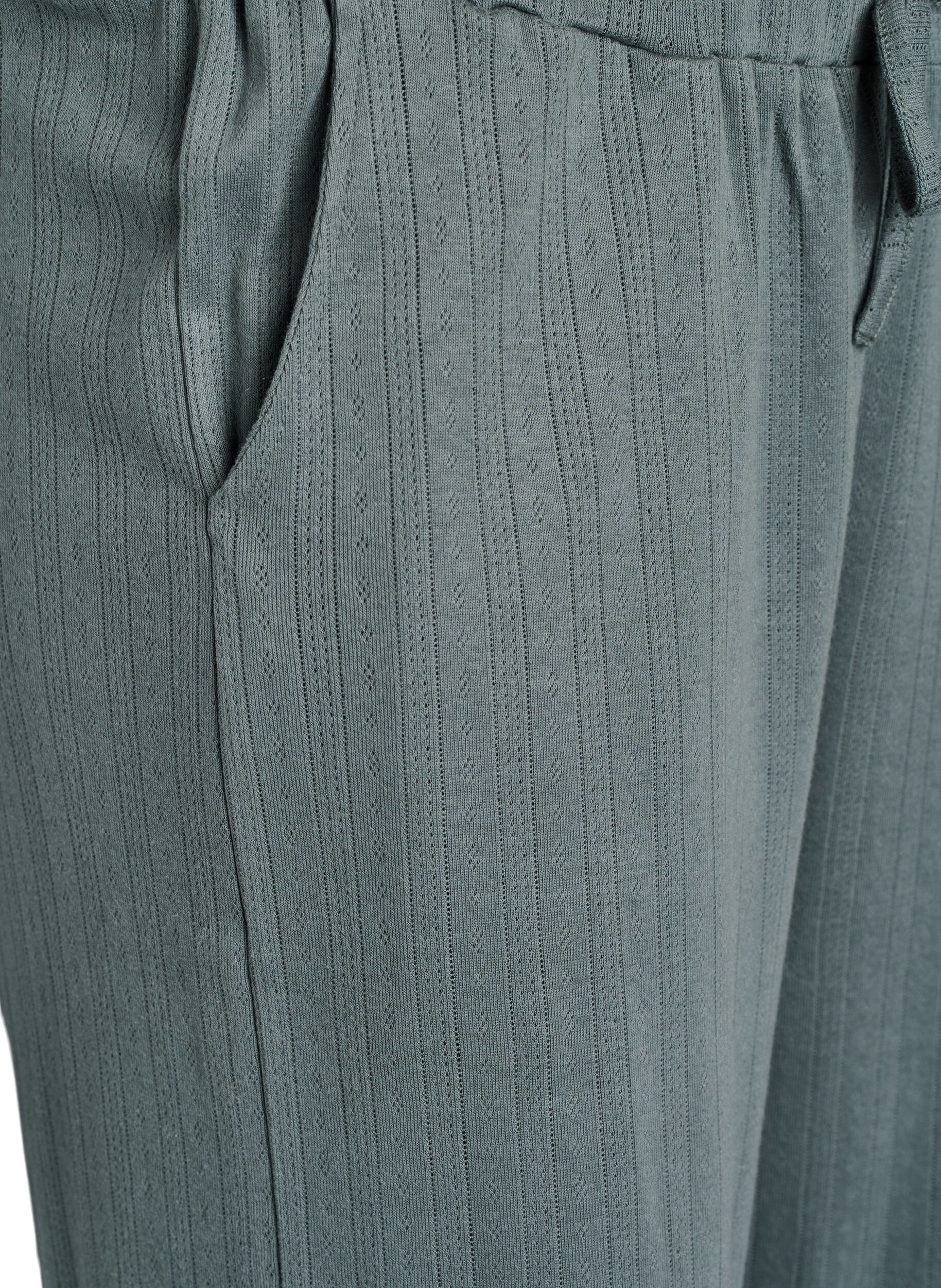 Zizzifashion Cotton night pants, Green, Packshot image number 2