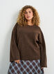 Loose knitted blouse with alpaca and wool, Brown, Model image number 0