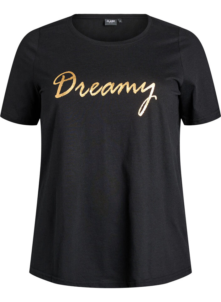 FLASH - T-shirt with print, Black, Packshot image number 0