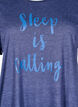 Short sleeve nightgown with text print, , Packshot image number 2