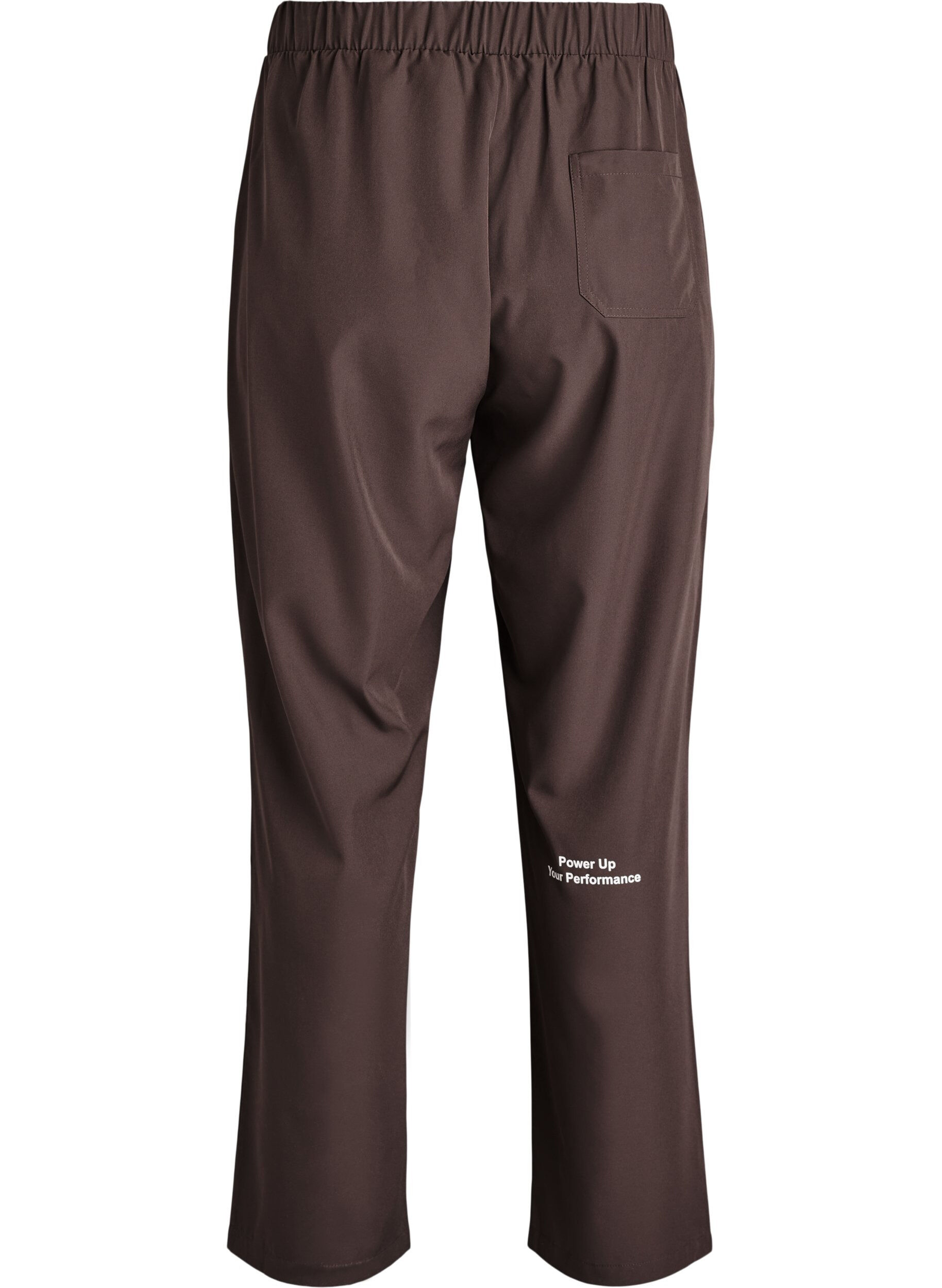 Zizzifashion Sporty trousers with a high waist and straight legs, Brown, Packshot image number 1