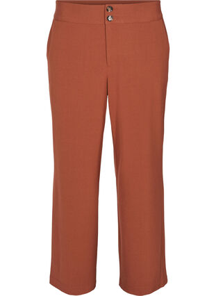 Classic trousers with button fastening and pockets, Tortoise Shell, Packshot image number 0