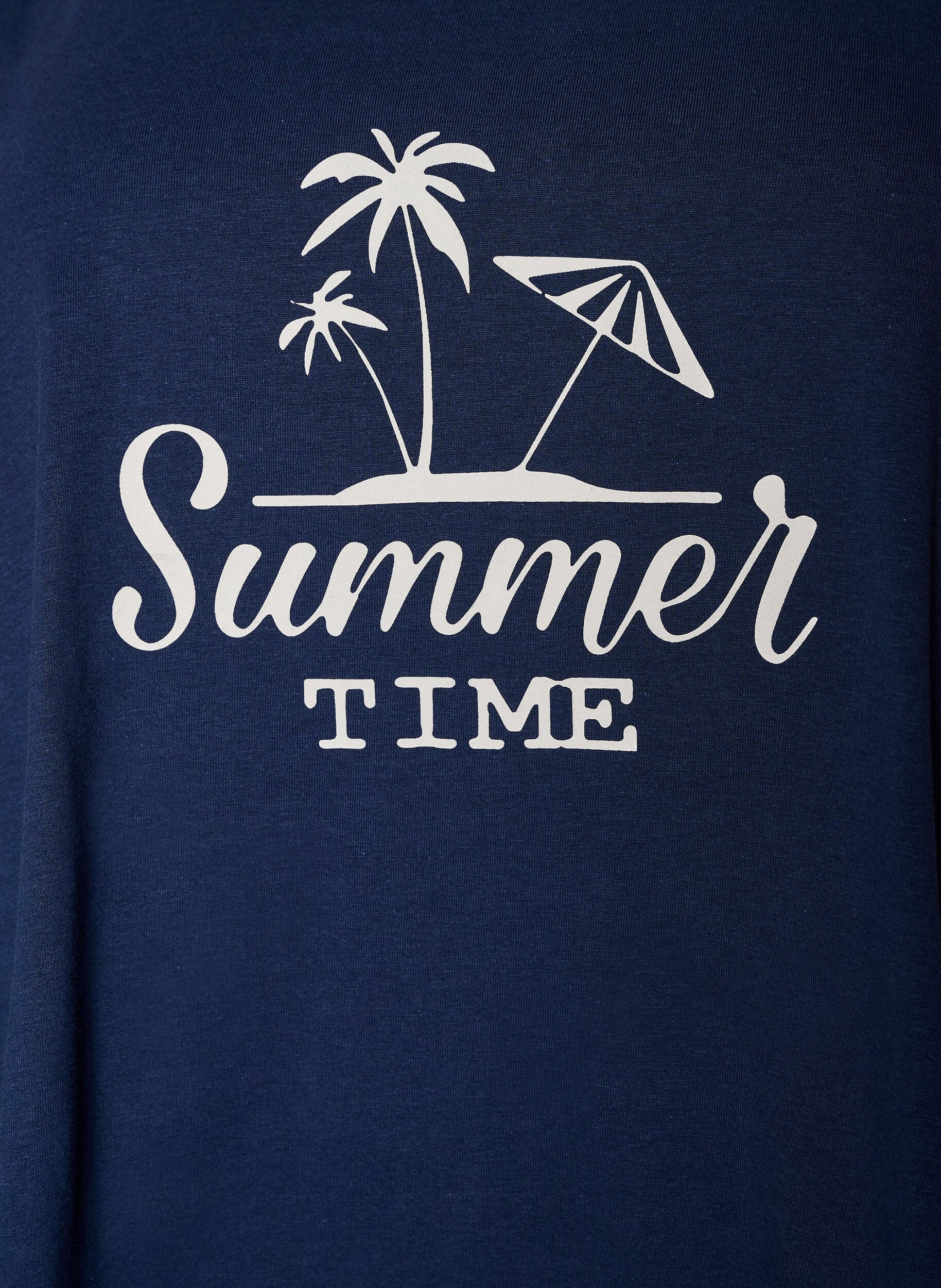 ZizzifashionCotton top with a-shape, Blue, Packshot image number 2