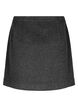 Short skirt with a-cut, Dark Grey Melange, Packshot image number 1