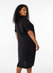 Long shirt dress with short sleeves, Black, Model image number 2