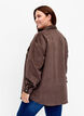 Long sleeve velvet shirt with chest pockets, Java, Model image number 1