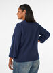Cardigan in soft knit with gold-coloured buttons, Blue, Model image number 2