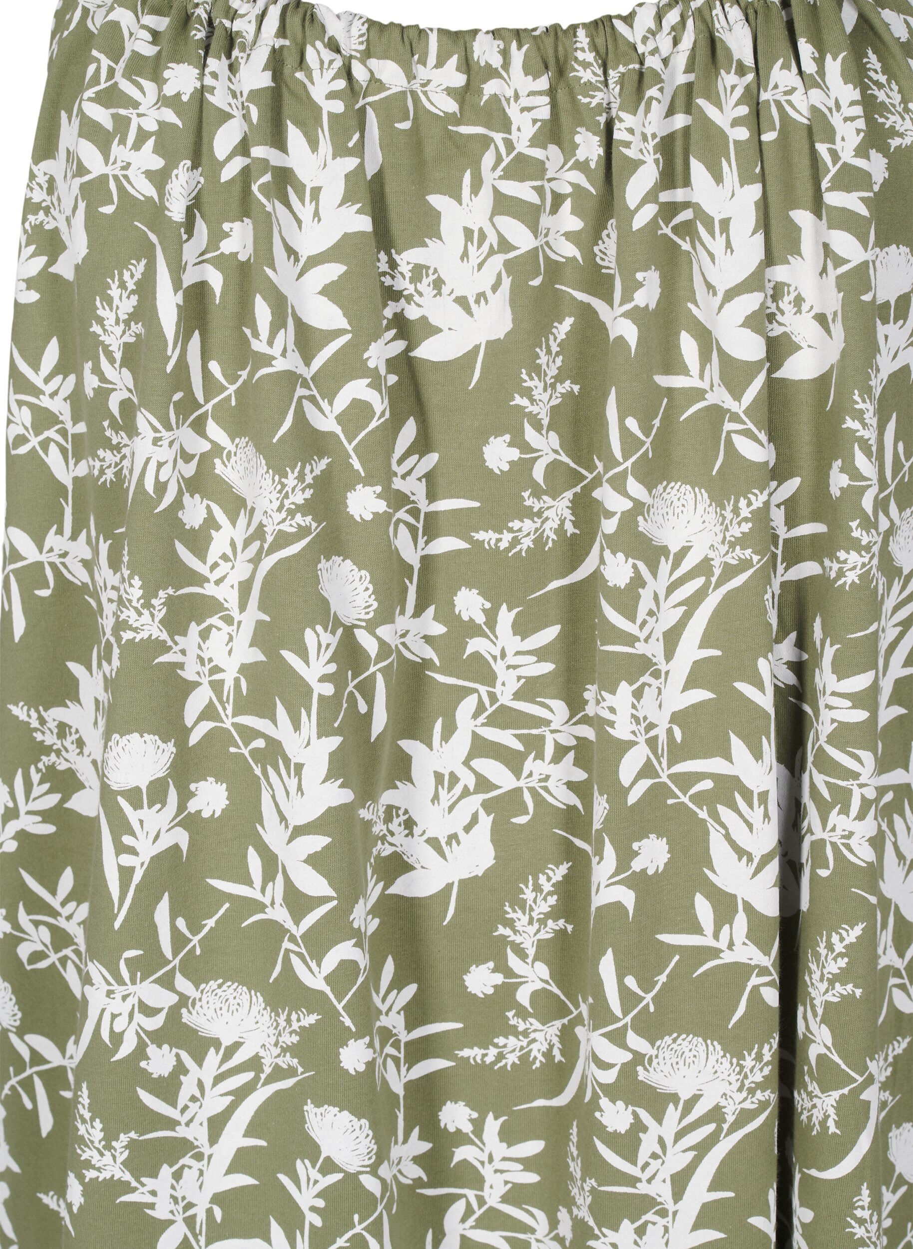 ZizzifashionKnee-length strap dress in organic cotton, Green, Packshot image number 2