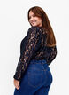 FLASH - Long sleeve lace blouse, Sky Captain, Model image number 1