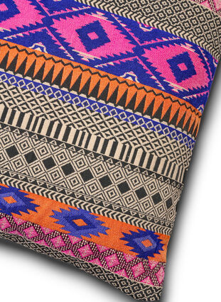 Jacquard patterned cushion cover, Pink/Orange, Packshot image number 2