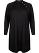 Jersey dress with buttons, Black, Packshot image number 0