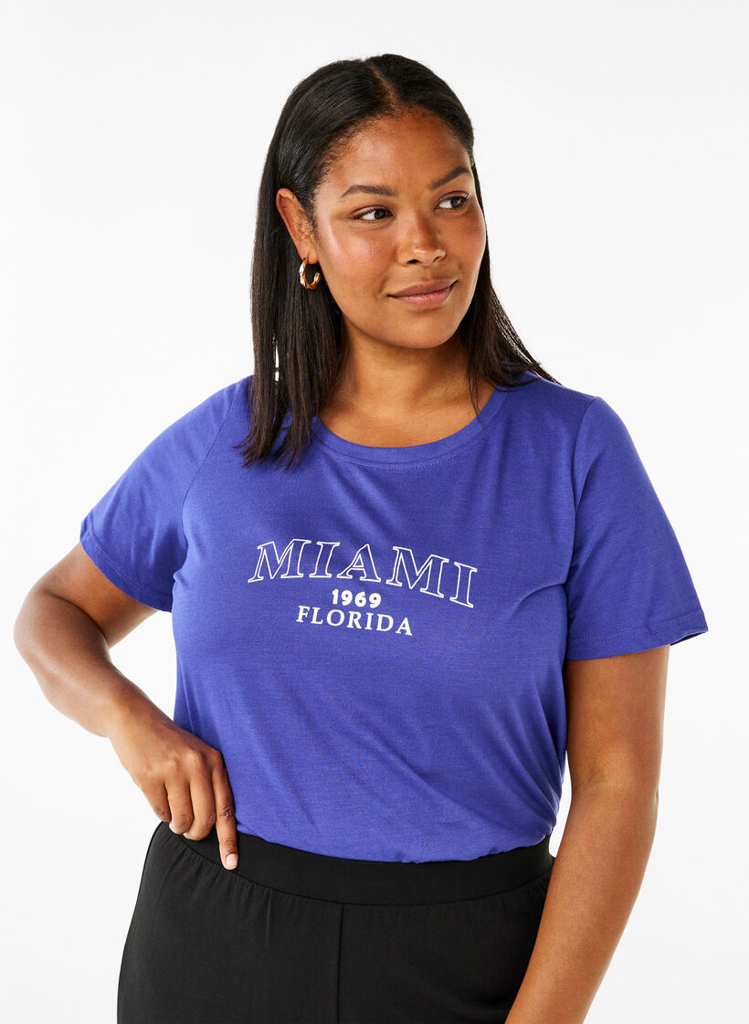 FLASH - T-shirt with motif, Royal Blue Miami, Model image number 0