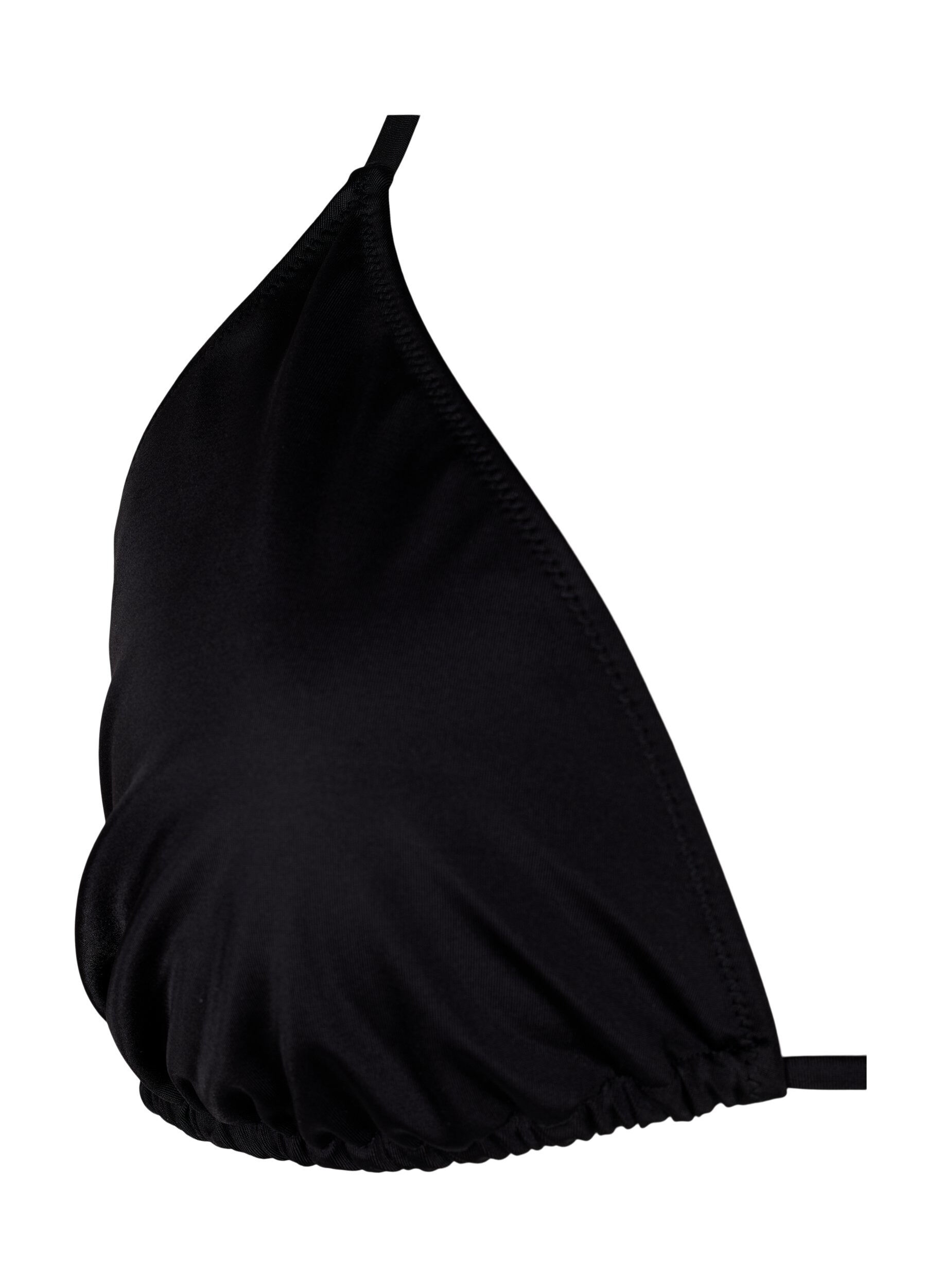 Zizzifashion Triangle bikini bra, Black, Packshot image number 2