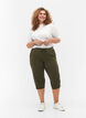 Cotton Capri trousers , Green, Model image number 0