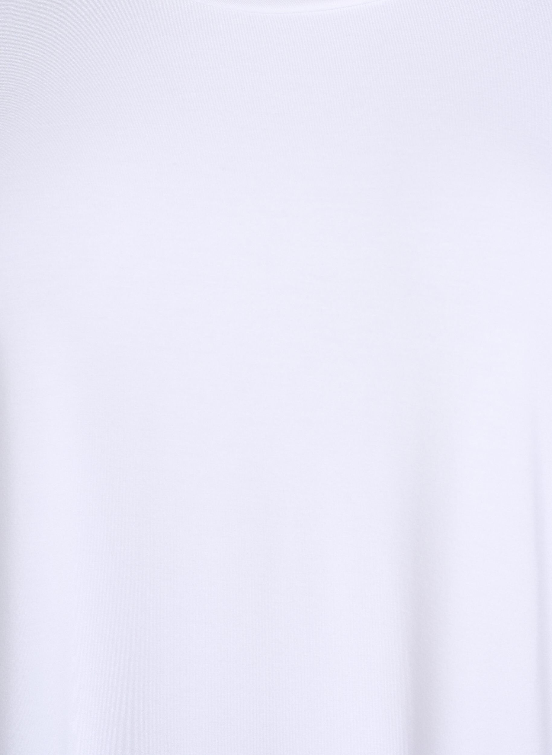 Zizzifashion Loose t-shirt with round neck, White, Packshot image number 2