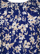 Short-sleeved cotton dress with floral print, Blue, Packshot image number 2