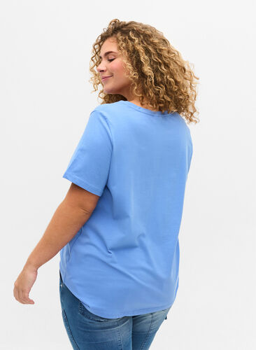 Short-sleeved t-shirt with print, Ultramarine / N.Sky, Model image number 1