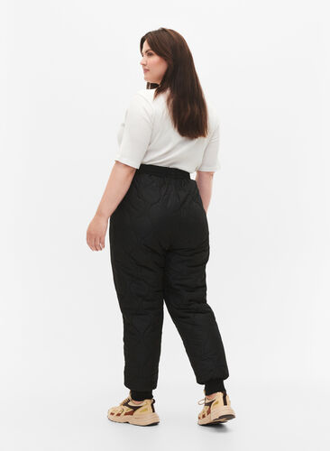 Quilted thermal pants, Black, Model image number 1