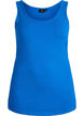 Solid color basic top in cotton, Blue, Packshot image number 0