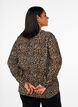 Long-sleeved blouse with leopard print and V-neck, Brown, Model image number 2