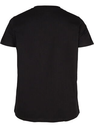 Organic cotton t-shirt with tie-string detail, Black, Packshot image number 1