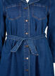 Midi shirt dress in denim with belt, Dark Blue Denim, Packshot image number 2