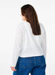 Jersey cardigan with texture and tie front, White, Model image number 2